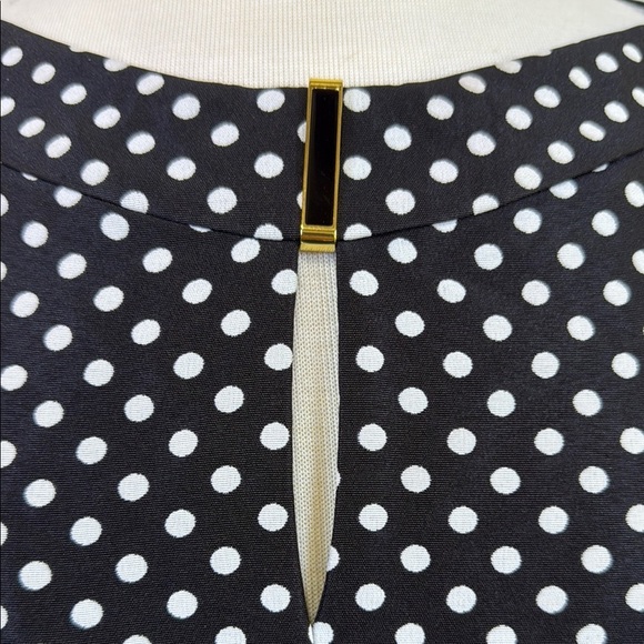Tahari ASL Black and White Polka Dot Sleeveless Sheath Dress, Size 6 - Picture 2 of 7